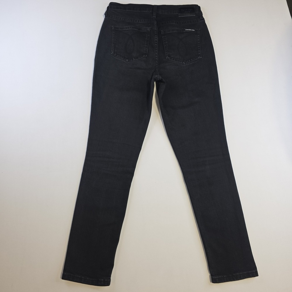 Calvin Klein Jeans High Rise Skinny Black Women's Size 28 Petite Stretch Denim